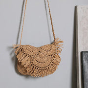 Raffia Handbag for Women, Natural Woven Summer Purse in Beige, styled as a SheSelects summer accessory