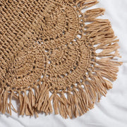 Raffia Handbag for Women, Natural Woven Summer Purse in Beige, styled as a SheSelects summer accessory