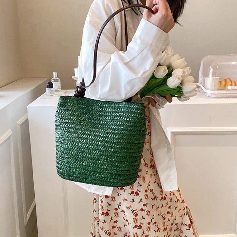 Straw Tote Bag for Women, Woven Summer Beach and Vacation Purse