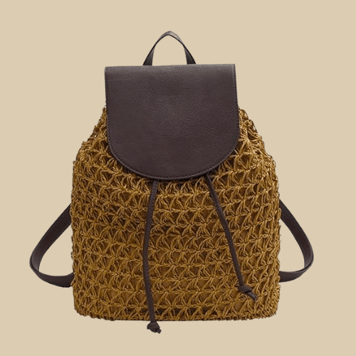 Straw Backpack for Women, Lightweight Summer Travel Bag