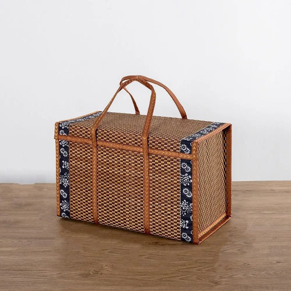 Straw Basket Bag for Women, Beach Vacation and Market Purse, styled as a SheSelects summer accessory