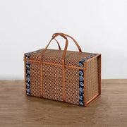 Straw Basket Bag for Women, Beach Vacation and Market Purse, styled as a SheSelects summer accessory