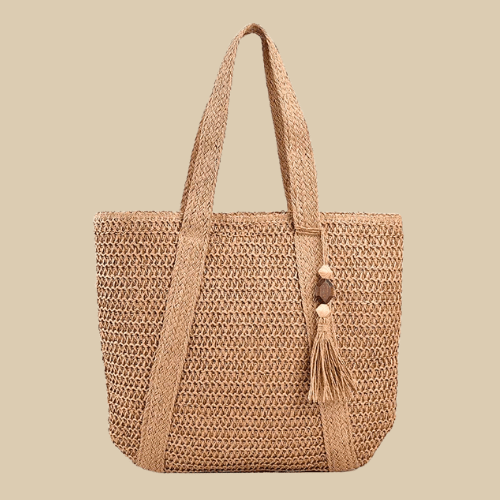 Straw Tote Bag for Women, Woven Summer Beach and Vacation Purse