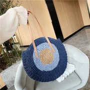 Straw Tote Bag for Women, Woven Summer Beach and Vacation Purse in Beige, styled as a SheSelects summer accessory