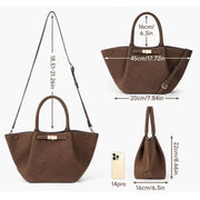 Suede Style Vegan Leather Handbag for Women, Everyday City Purse in Khaki, styled as a SheSelects summer accessory