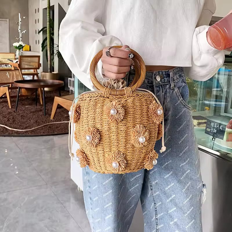 Straw Summer Bag for Women, Natural Summer Vacation Purse