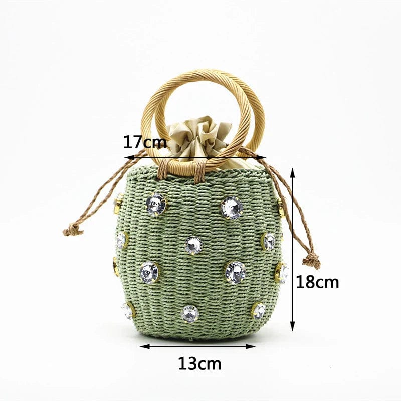 Straw Summer Bag for Women, Natural Summer Vacation Purse in Beige, styled as a SheSelects summer accessory