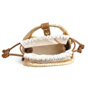 Wicker Summer Bag for Women, Natural Summer Vacation Purse in Black, styled as a SheSelects summer accessory