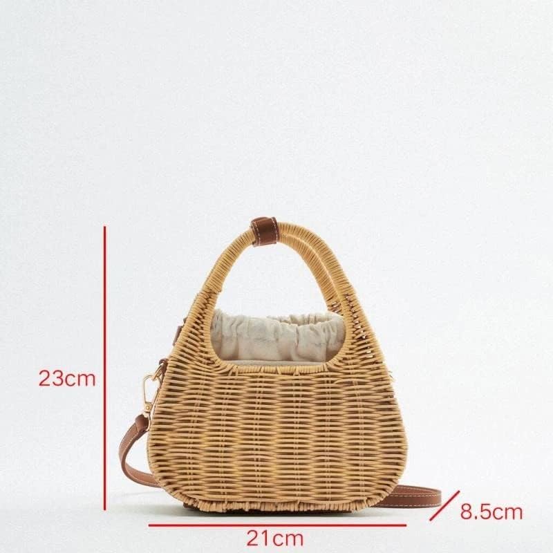 Wicker Summer Bag for Women, Natural Summer Vacation Purse in Black, styled as a SheSelects summer accessory