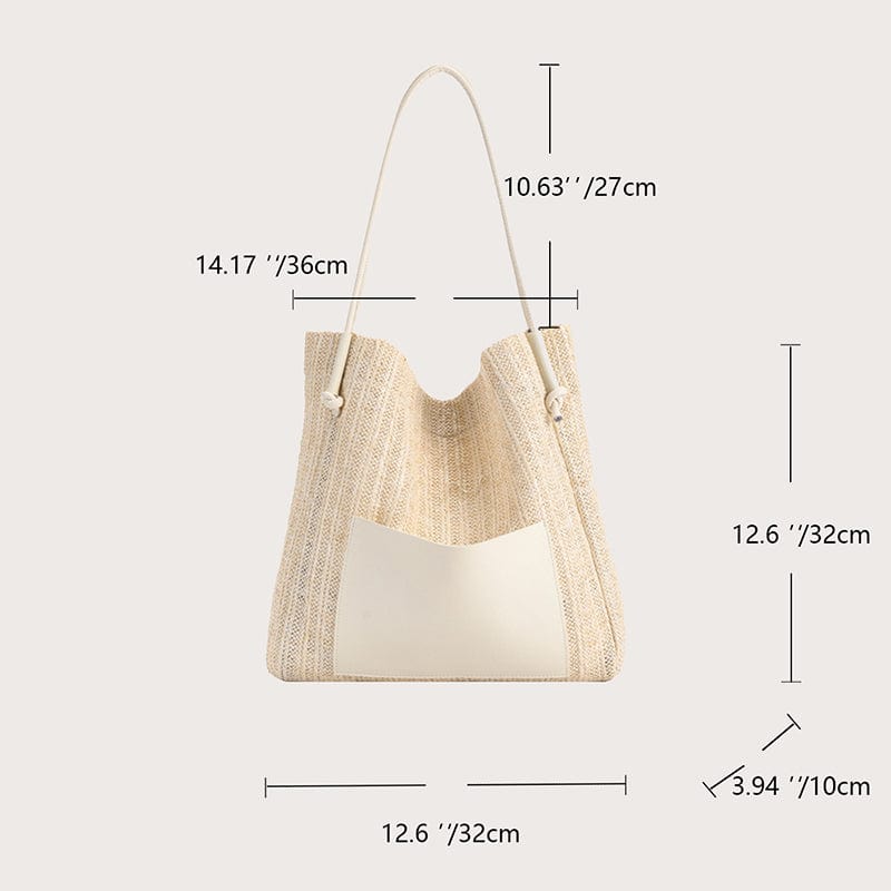 Straw Summer Bag for Women, Natural Summer Vacation Purse, styled as a SheSelects summer accessory