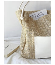 Straw Summer Bag for Women, Natural Summer Vacation Purse, styled as a SheSelects summer accessory