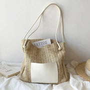 Straw Summer Bag for Women, Natural Summer Vacation Purse, styled as a SheSelects summer accessory