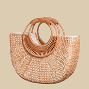 Wicker Summer Bag for Women, Natural Summer Vacation Purse, styled as a SheSelects summer accessory