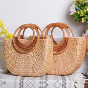 Wicker Summer Bag for Women, Natural Summer Vacation Purse, styled as a SheSelects summer accessory