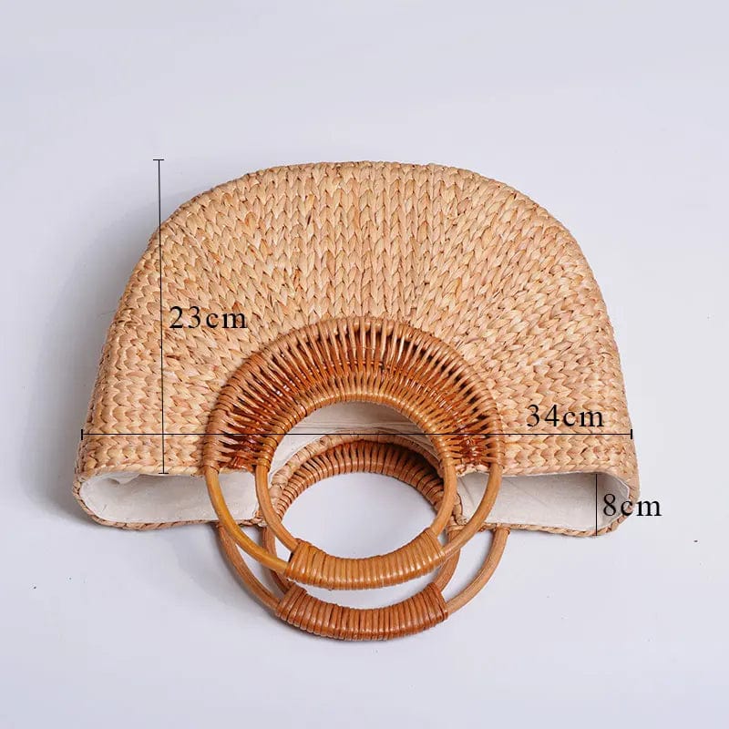 Wicker Summer Bag for Women, Natural Summer Vacation Purse, styled as a SheSelects summer accessory