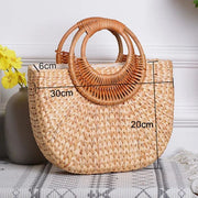Wicker Summer Bag for Women, Natural Summer Vacation Purse, styled as a SheSelects summer accessory