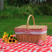 Wicker Basket Bag for Women, Beach Vacation and Market Purse in White, styled as a SheSelects summer accessory