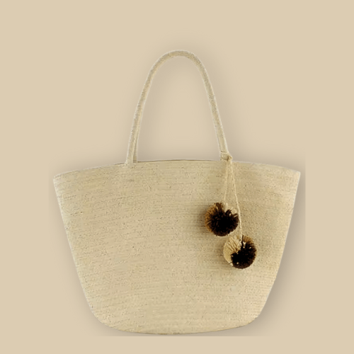 Wicker Beach Bag for Women, Lightweight Summer Vacation Purse in Beige, styled as a SheSelects summer accessory