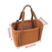 Wicker Handbag for Women, Natural Woven Summer Purse, styled as a SheSelects summer accessory