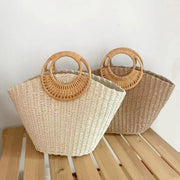 Straw Summer Bag for Women, Natural Summer Vacation Purse in Beige, styled as a SheSelects summer accessory