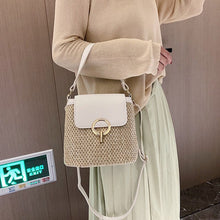 Straw Shoulder Bag for Women, Natural Woven Summer Purse