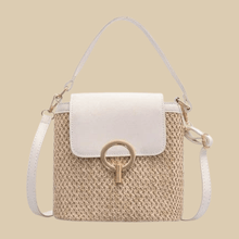 Straw Shoulder Bag for Women, Natural Woven Summer Purse