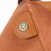 Vegan Leather Tote Bag for Women, Soft Everyday Shoulder Purse in Caramel, styled as a SheSelects summer accessory