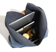 Vegan Leather Tote Bag for Women, Soft Everyday Shoulder Purse in Caramel, styled as a SheSelects summer accessory