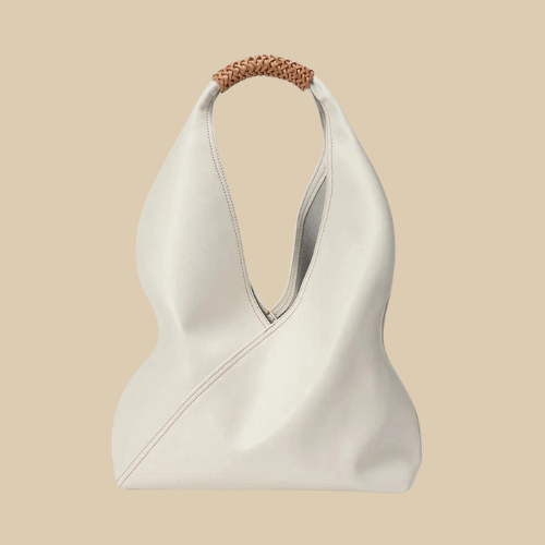 Vegan Leather Tote Bag for Women, Soft Everyday Shoulder Purse in Caramel, styled as a SheSelects summer accessory