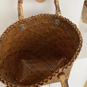 Wicker Summer Bag for Women, Natural Summer Vacation Purse in Brown, styled as a SheSelects summer accessory